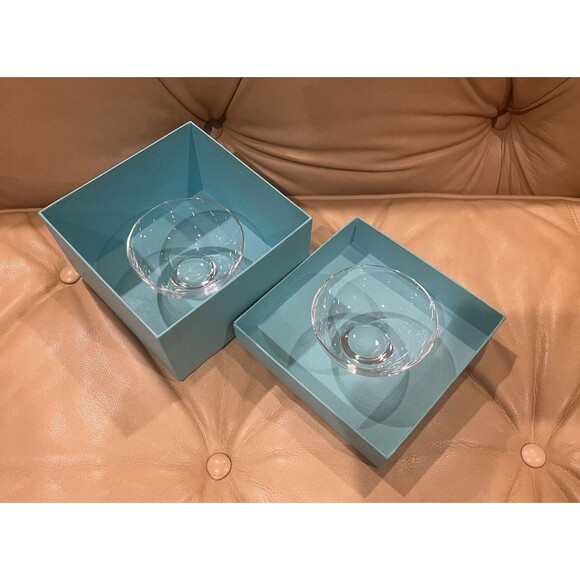 Vintage Tiffany & Co. Crystal Bowls & Original Box - Picture 11 of 16